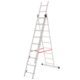 Scara aluminiu, Master, 3 tronsoane, 9 trepte, max 150 kg, 2.58-5.69 m
