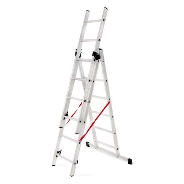 12211275_big.jpg Scara aluminiu, Master, 3 tronsoane, 6 trepte, max 150 kg, 1.69-3.45 m - imagine 1