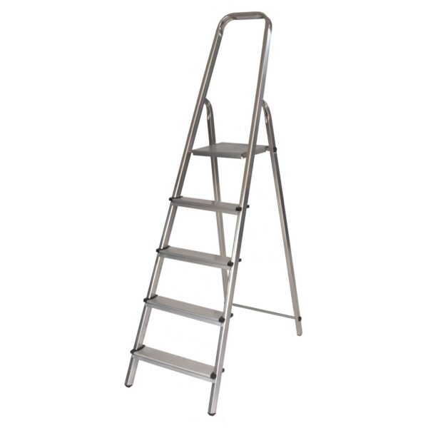 Scara aluminiu, Master, 4 trepte, platforma, max 125 kg, 1.73 m - imagine 1
