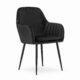 Scaun bucatarie/living, Artool, Lugo, catifea, metal, negru, 57.5x56.5x86.5 cm
