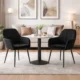 Scaun bucatarie/living, Artool, Lugo, catifea, metal, negru, 57.5x56.5x86.5 cm - imagine 15
