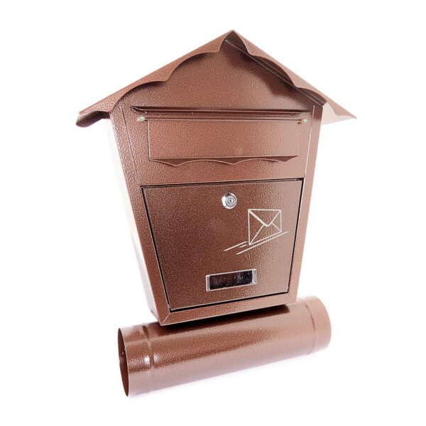 Cutie postala, Damech, cu loc pentru ziar, cupru, format B5, 37x10.5x46 cm - imagine 1