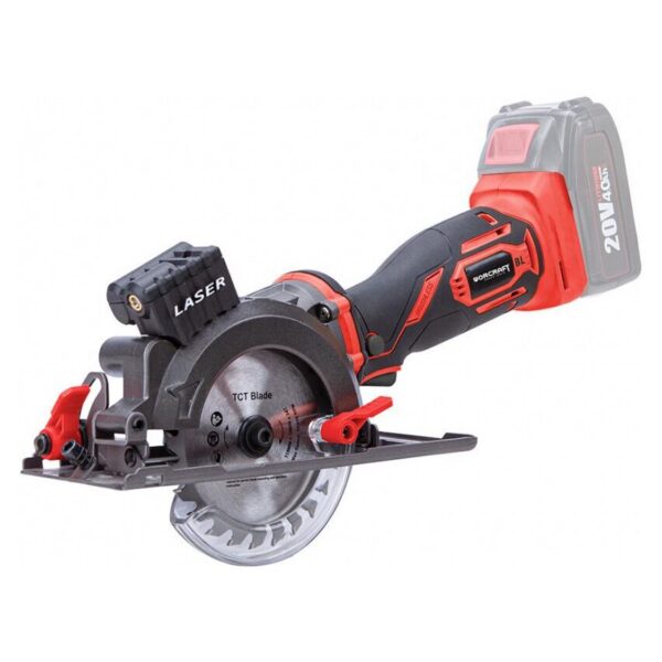 Fierastrau circular de mana, 20V Li-ion (acumulator neinclus), 115 mm, Worcraft - imagine 1