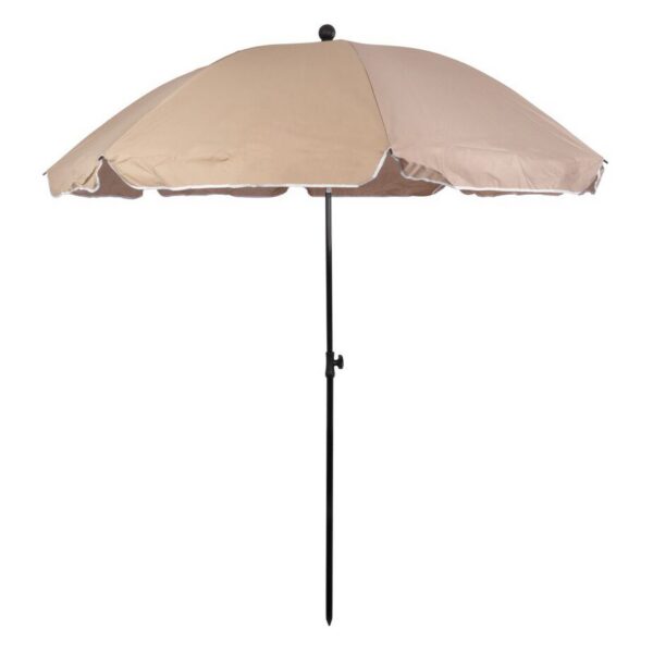 12453436_big.jpg Umbrela plaja/terasa, Strend Pro, cu manivela, inclinatie, bej, 200 cm - imagine 1