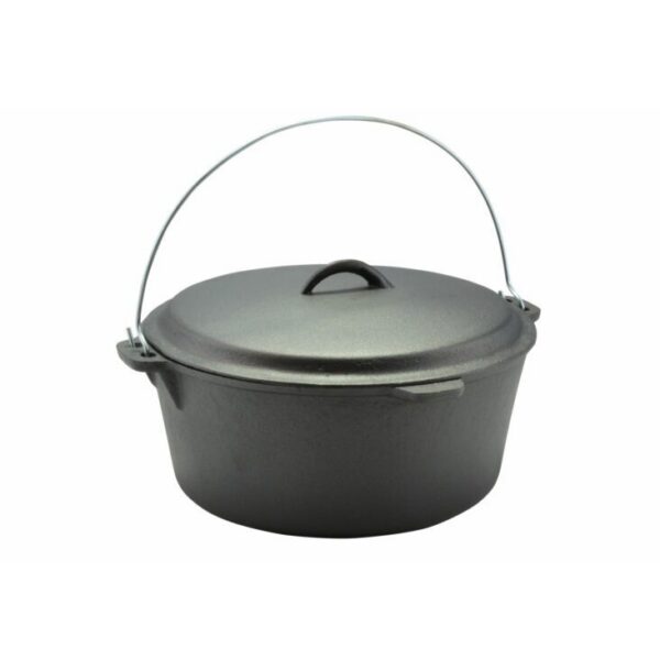 Ceaun fonta, cu maner si capac, 6 L, 30x10 cm, Perfect Home - imagine 1