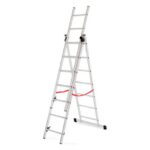 Scara aluminiu, Master, 3 tronsoane, 7 trepte, max 150 kg, 2.01-3.99 m