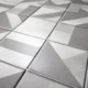Panou decorativ, PVC, model marmura, geometric, alb si gri, 96x48.5cm - imagine 9