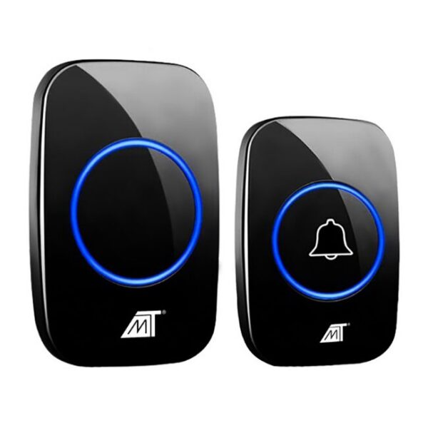Sonerie wireless, Malatec, 300 m, 60 tonuri, alimentare retea, negru, IP44, 9.5x6.5x3 cm - imagine 1