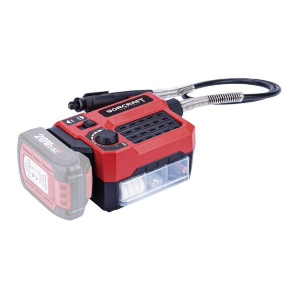 Mini polizor cu accesorii, 20V Li-ion (acumulator neinclus), Worcraft - imagine 1