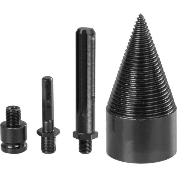 Con despicator lemn pentru bormasina, Strend Pro, cu 3 adaptoare, SDS MAX, HEX 1/2", 60 mm - imagine 1