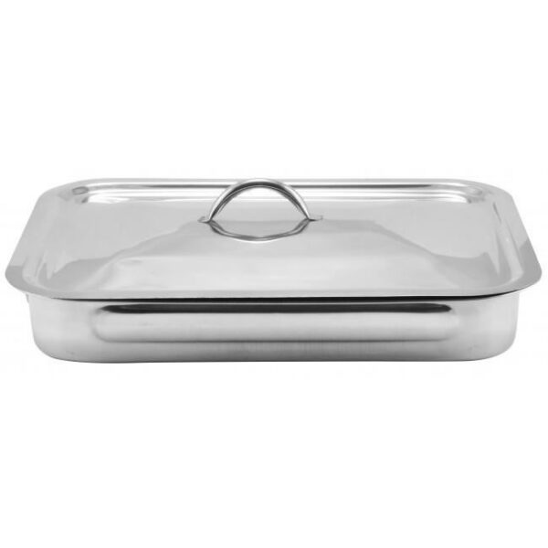 Tava cu capac pentru gratar, inox, 34.5x22.5x5.5 cm, Perfect Home - imagine 4