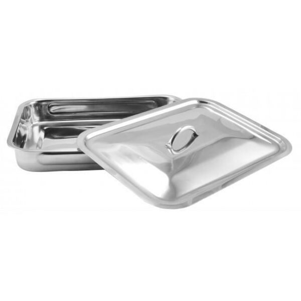 Tava cu capac pentru gratar, inox, 34.5x22.5x5.5 cm, Perfect Home - imagine 5