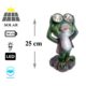 Decoratiune gradina, polirasina, lampa solara, broasca, 14x12x25 cm - imagine 3