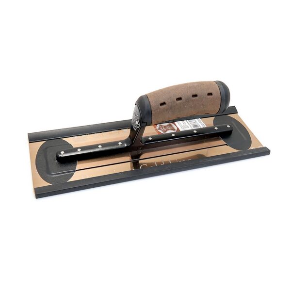 Gletiera inox, intarita, Olejnik, SuperFlex, maner piele naturala, 0.3 mm, 305x100 mm - imagine 7