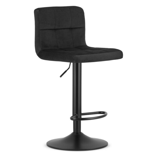Scaun de bucatarie/bar, Artool, Prot, rotativ, catifea, negru, 41x44x87.5-108 cm - imagine 1