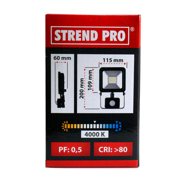 Proiector lucru, LED, cu senzor, 20 W, 1600 lm, IP44, Strend Pro - imagine 3