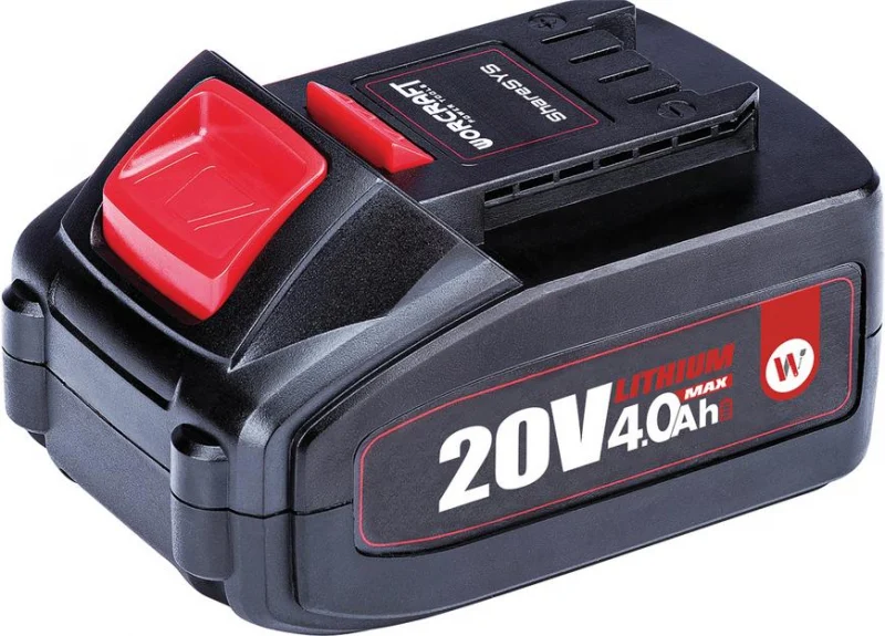 Acumulator pentru sculele WORCRAFT 20 V, 4 Ah Li-ion, cu incarcare rapida 1 Acumulator pentru sculele WORCRAFT 20 V, 4 Ah Li-ion, cu incarcare rapida
