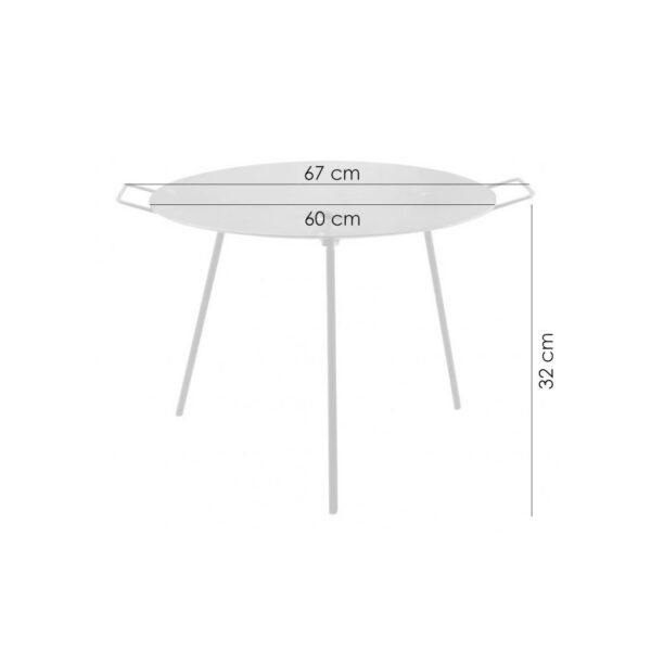 Disc pentru gratar, metalic, cu picioare si agatator, 60x32 cm, Perfect Home  - imagine 4
