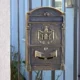 Cutie postala, aluminiu, bronz antic, 25.5x9x41 cm - imagine 8