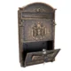 Cutie postala, aluminiu, bronz antic, 25.5x9x41 cm - imagine 9