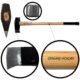 Topor pentru despicat, baros, coada lemn, 3 kg, 7x90 cm, Hickory, Strend Pro - imagine 2