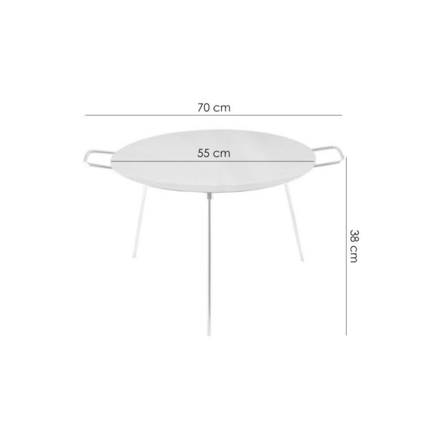 Disc pentru gratar, inox, cu picioare, 55x38 cm, Perfect Home - imagine 2