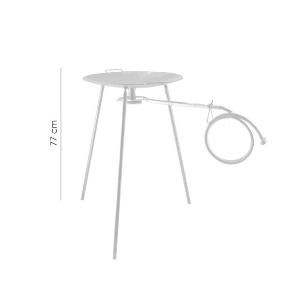 Disc pentru gratar, metalic, cu arzator, picioare, 49x77 cm, Perfect Home - imagine 3