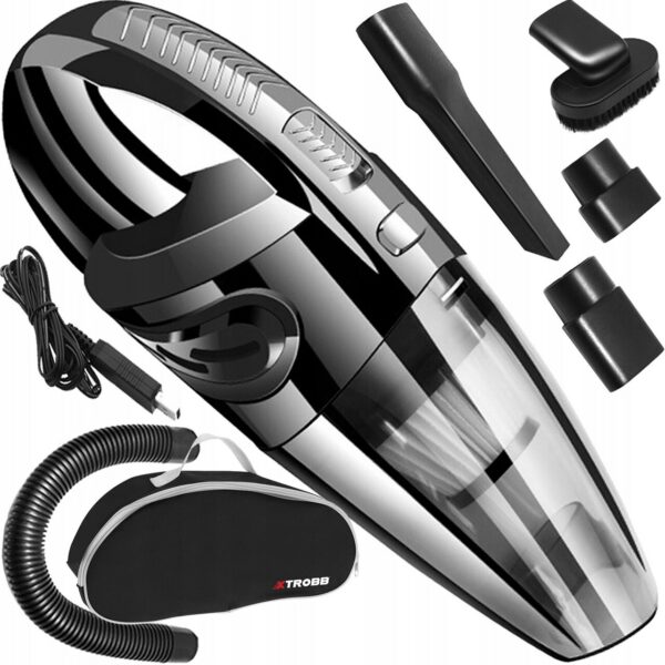 Aspirator auto cu acumulator, 90 W, filtru HEPA, USB, cu accesorii, 35x11 cm, Xtrobb - imagine 1