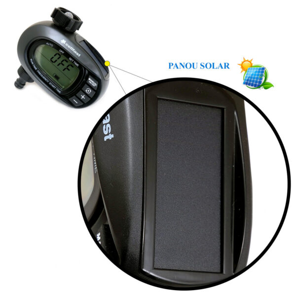 Programator digital automat pentru irigatii, panou solar, Cellfast - imagine 4