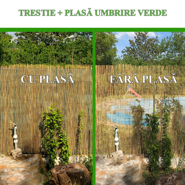 Gard/paravan din trestie, 5x2 m - imagine 8