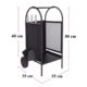 Suport lemne semineu cu accesorii, 60x35x35 cm - imagine 4
