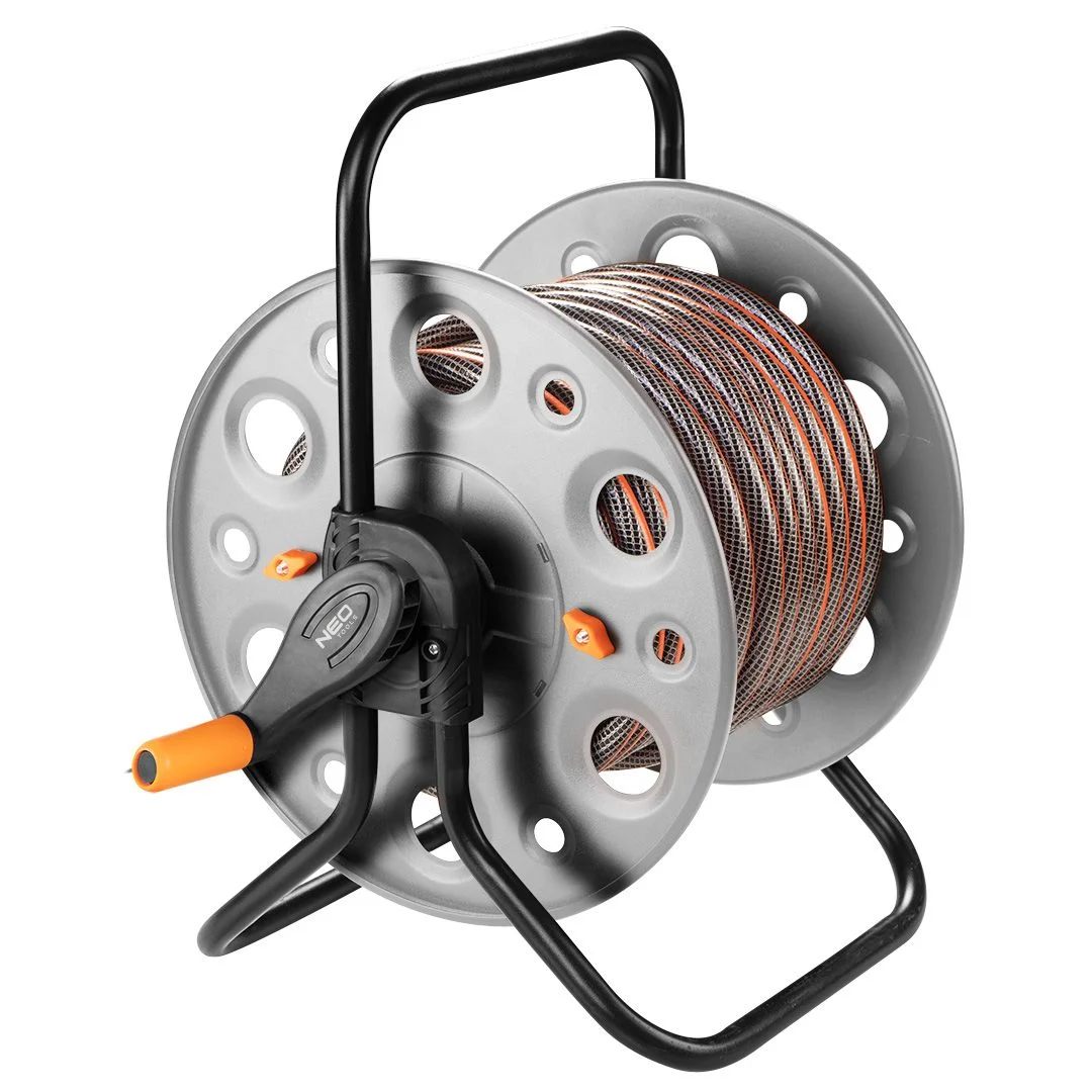 Tambur, rola, pentru furtun gradina, metalic, 1/2"-100 m, 3/4"-30 m, NEO 1 Tambur, rola, pentru furtun gradina, metalic, 1/2"-100 m, 3/4"-30 m, NEO