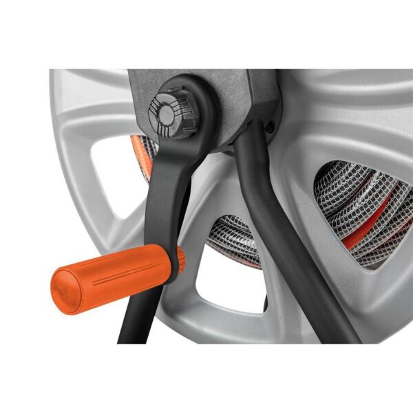 Carucior pentru furtun gradina, cu ghidaj, metalic, 1/2"-60 m, 3/4"-20 m, NEO - imagine 6
