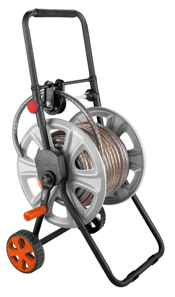 Carucior cu furtun gradina, antirasucire, + pistol de stropit, accesorii, 1/2", 50 m, NEO - imagine 18