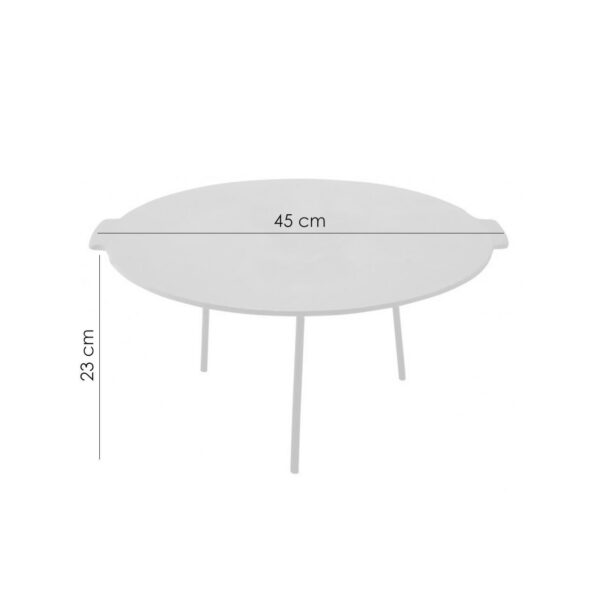 Disc pentru gratar, fonta, cu picioare, 45x23 cm, Perfect Home - imagine 4