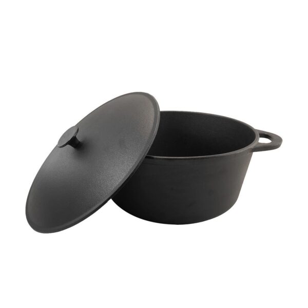 Oala de fonta cu capac, rotunda, 10 L, Perfect Home - imagine 2