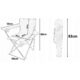 Scaun pliabil gradina, camping, pescuit, verde, max 120 kg, 50x50x80 cm - imagine 7