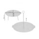 Disc pentru gratar, fonta, 2 functii, cu picioare si agatator, 44x23.5 cm, Perfect Home - imagine 2