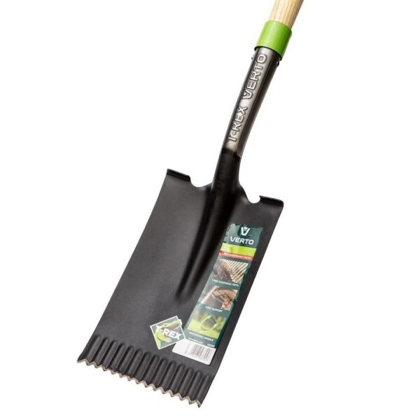Harlet, cazma, drept, cu coada lemn, zimtat, 17.5x28 cm, 115 cm, Verto - imagine 5