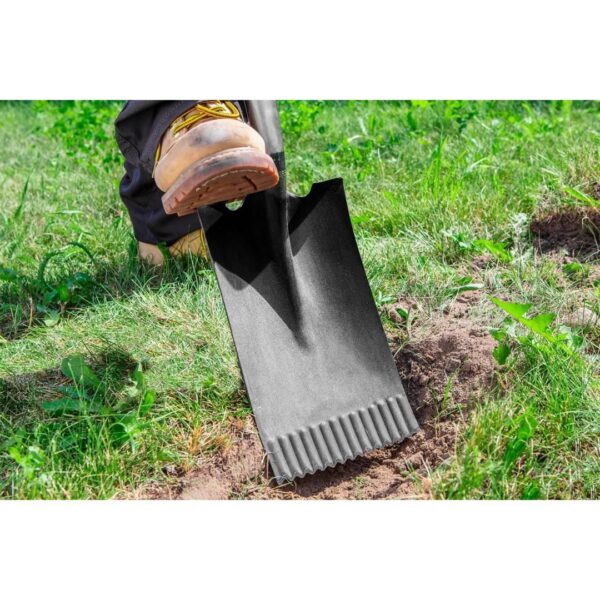 Harlet, cazma, drept, cu coada lemn, zimtat, 17.5x28 cm, 115 cm, Verto - imagine 2