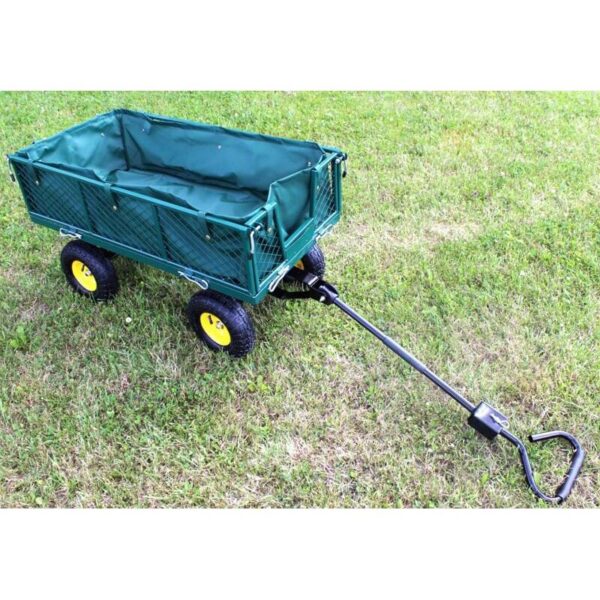 Carucior de gradina, transport, Chomik, metalic, verde, max 300 kg, 102x52x57 cm - imagine 2