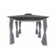Pavilion pentru gradina/terasa, cadru metalic, cu perdele, gri, 3x4x2.65 m - imagine 8