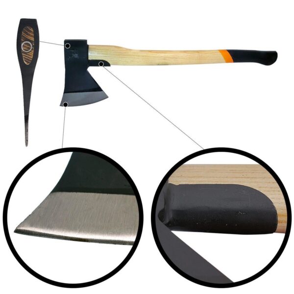 Topor, coada lemn, cu protectie, 1.5 kg, 13.5x80 cm, Richmann Exclusive - imagine 2