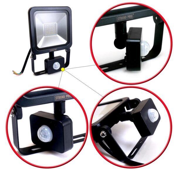Proiector lucru, LED, cu senzor, 20 W, 1600 lm, IP44, Strend Pro - imagine 2