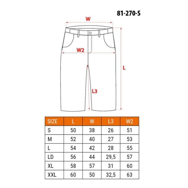 Pantaloni scurti de lucru, model HD, marime S/48, NEO - imagine 3