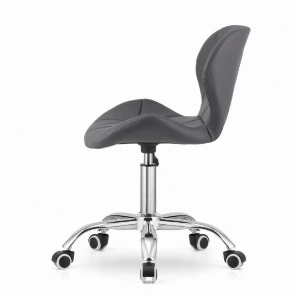 Scaun de birou, Artool, Avola, rotativ, piele ecologica, gri, 47.5x55.5x84.5 cm - imagine 9