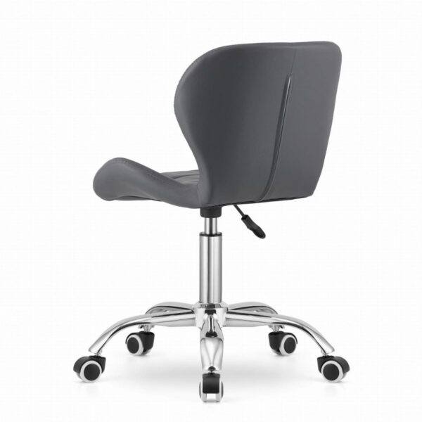 Scaun de birou, Artool, Avola, rotativ, piele ecologica, gri, 47.5x55.5x84.5 cm - imagine 8