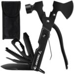 Multitool Trizand Explorer 17-in-1, Instrument multifunctional compact cu 17 piese, negru