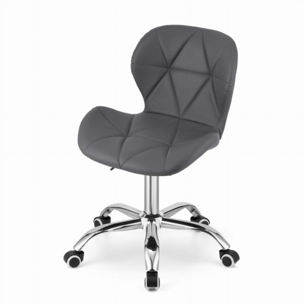 Scaun de birou, Artool, Avola, rotativ, piele ecologica, gri, 47.5x55.5x84.5 cm - imagine 7