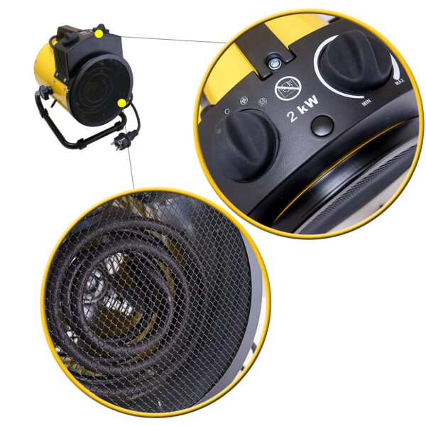 Incalzitor electric cu maner, 2000 W - imagine 5